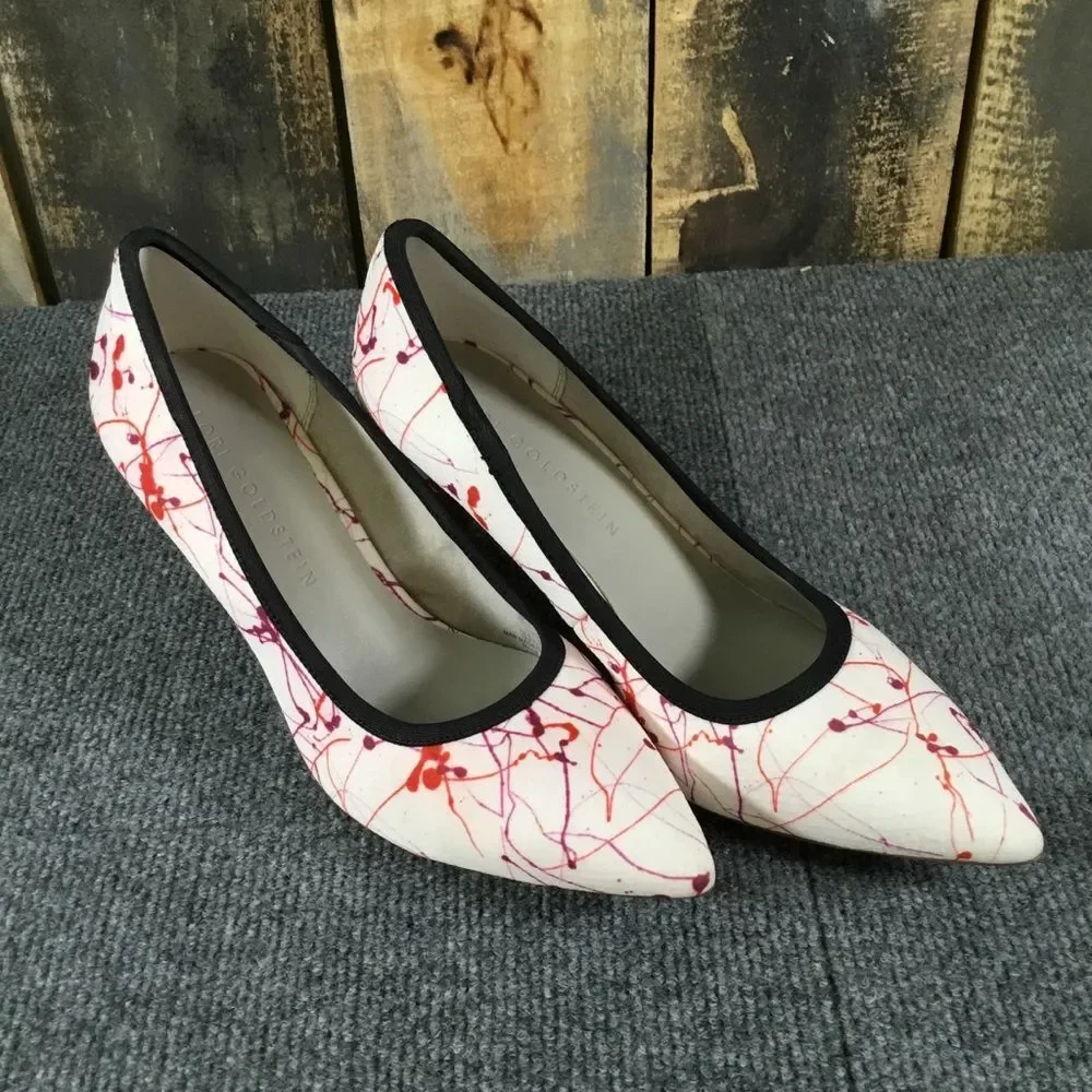 Lori Goldstein paint splatter heels women’s size 8